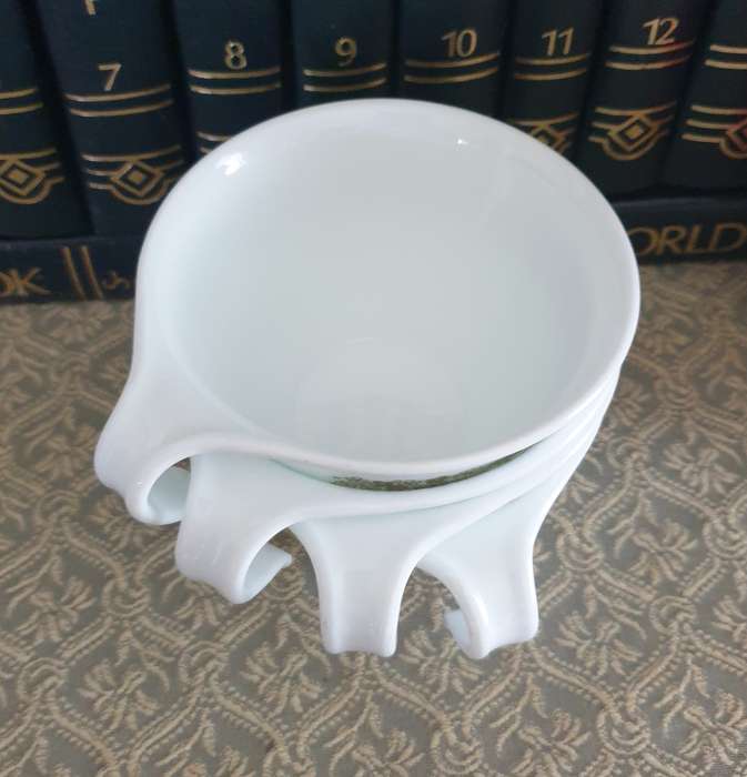 4 Corelle Corning | Vintage Coffee Tea Cups & Saucers |  Mid Century |