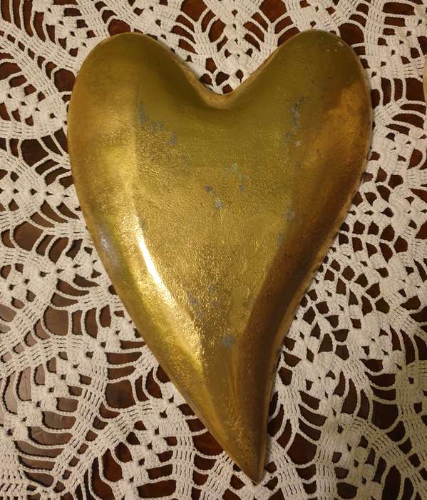 Metal Gold Heart Shape Bowl