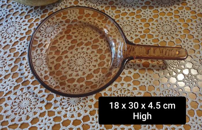 Corning Ware Vision Amber  Waffle Bottom Frying Pan Skillet