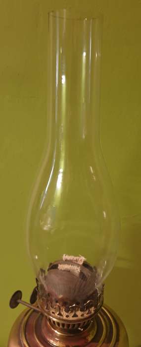 Vintage Brass Double Wick Oil Lamp | made in England Late 1800's