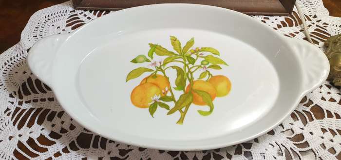 serving platter marked "Tradition CNP France," likely dating back to the 1970s