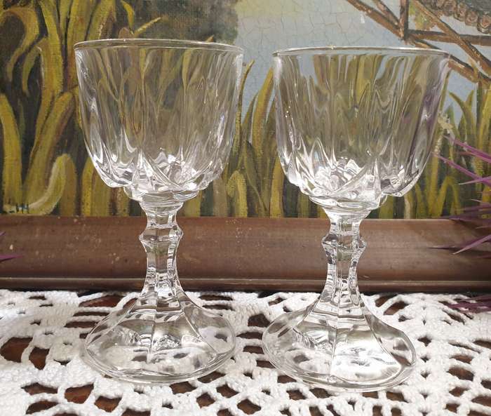 SET OF CRYSTAL SHERRY GLASSES | ITALIAN |