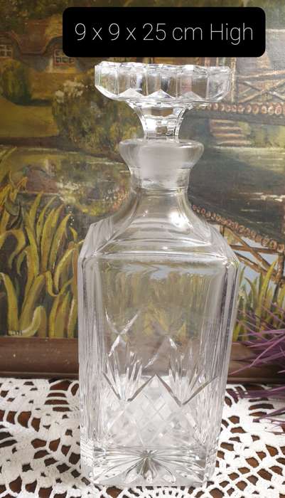 CUT GLASS DECANTER