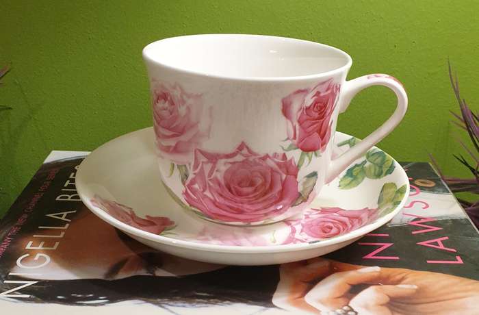 Maxwell & Williams Katherine Castle Floriade Breakfast Cup & Saucer 480ML Roses