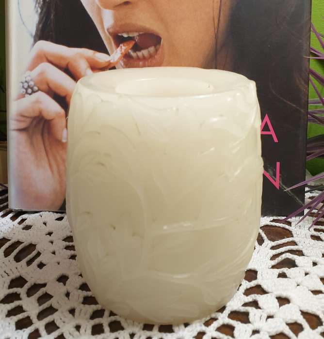 Carved Battery Operated Flickering Candles