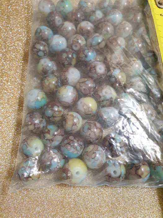 A packet of glass beads