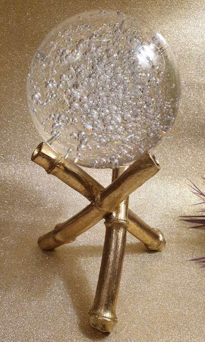 Pinto Bamboo & Crystal Ball Ornament