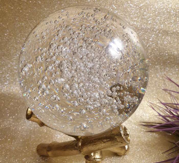 Pinto Bamboo & Crystal Ball Ornament