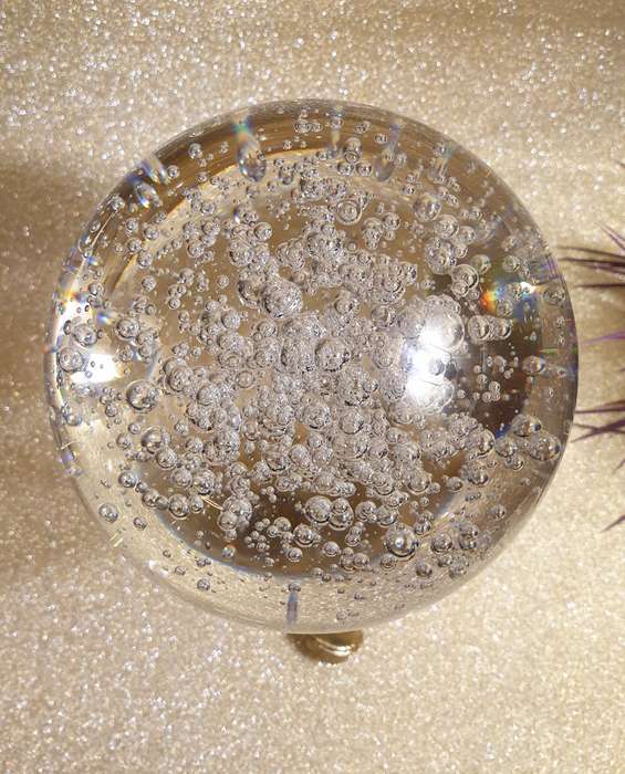 Pinto Bamboo & Crystal Ball Ornament