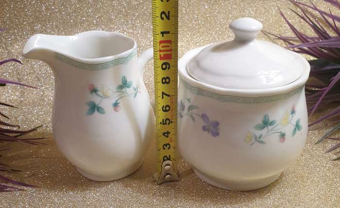 Regent bone china porcelain Milk Pourer with Sugar Bowl