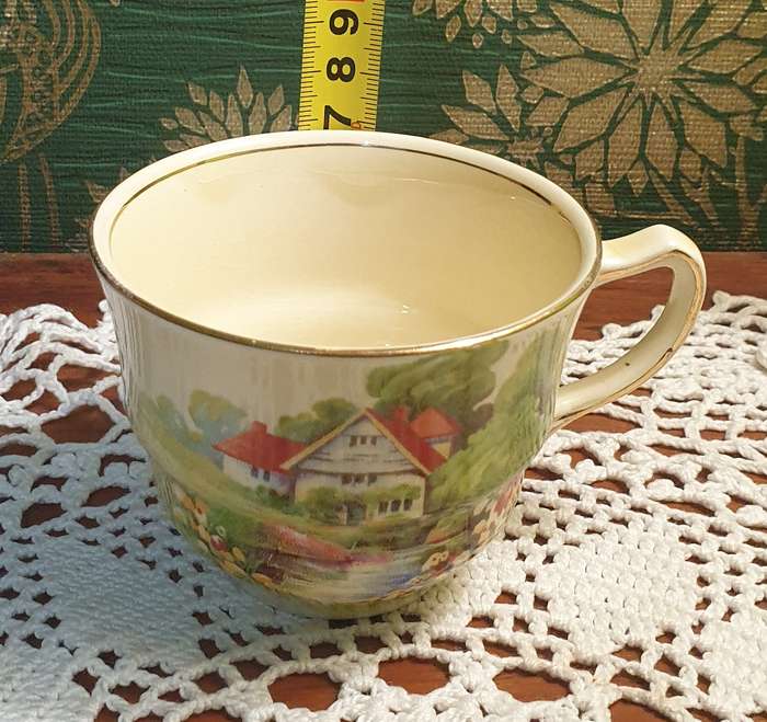 VINTAGE ROYAL WINTON RED ROOF BREAKFAST SET
