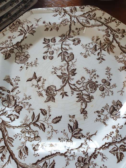 Vintage Johnson Brothers Hyde park octagonal , ironstone made in England 1980s