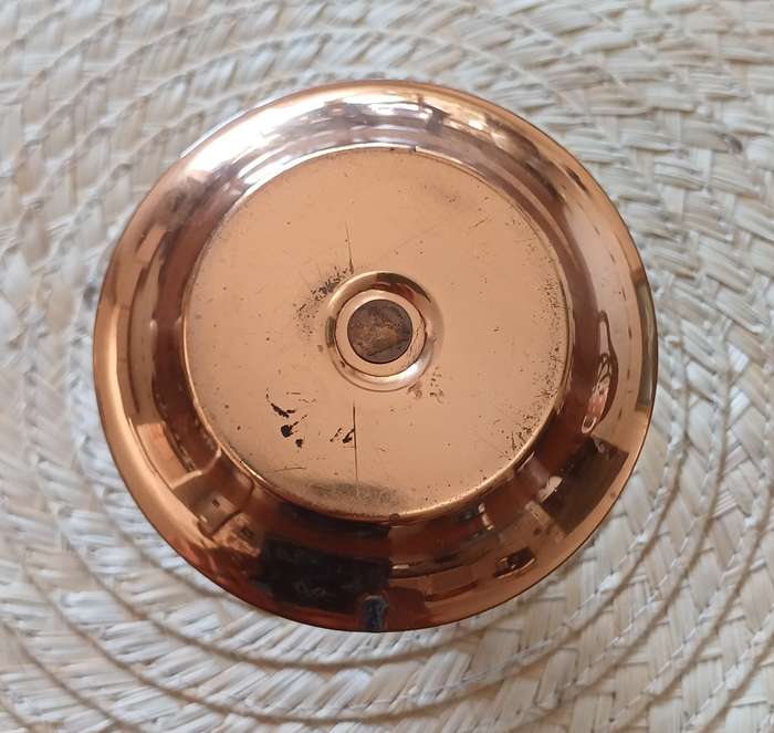 1980'S COPPER PLATED CANDLE HOLDER