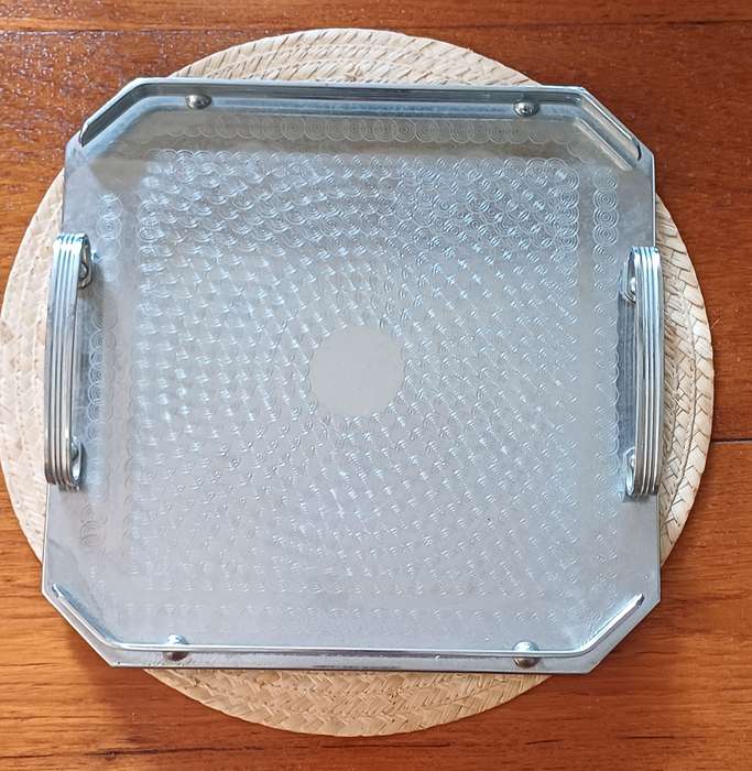 Vintage Retro Australian Ranleigh Stainless Steel Drinks Serving Tray