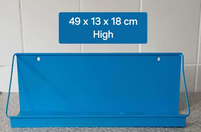 Vintage GoodHope Ware Blue Metal Kitchen Shelf