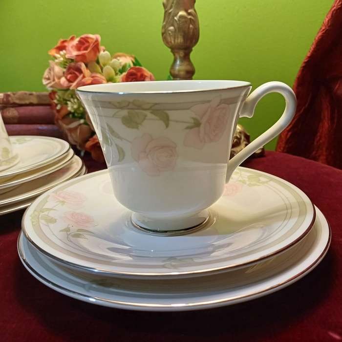 Royal Doulton Twilight Rose (1984) Set of 6 Trios | Excellent Condition