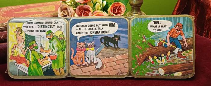 Vintage Set of 6 Naughty Coasters  Sealed in Original Packaging | Art Publishers