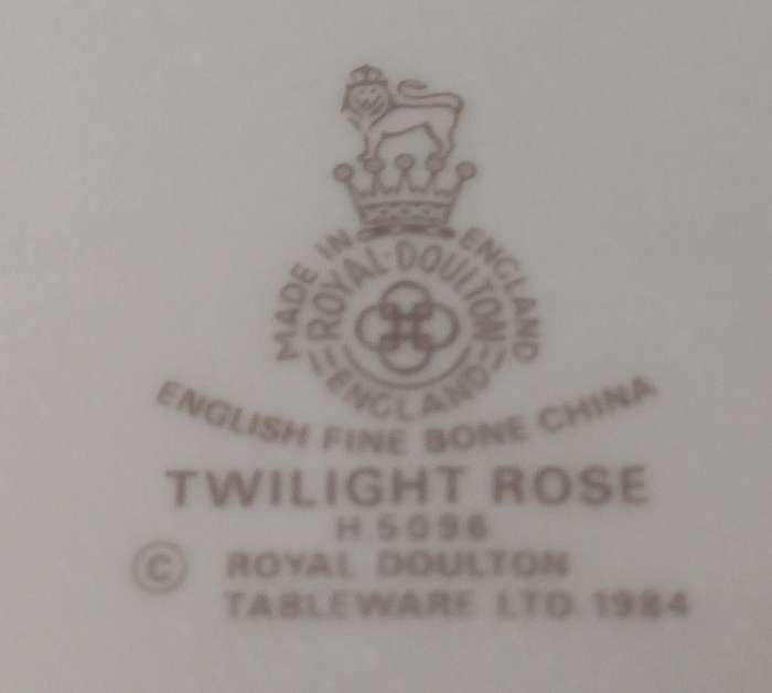 Vintage 1984 Royal Doulton "Twilight Rose" Cake Plate  Timeless Elegance