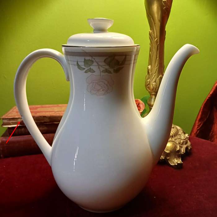 Royal Doulton "Twilight Rose" 1984 Coffee Pot with Lid  Graceful Vintage Charm