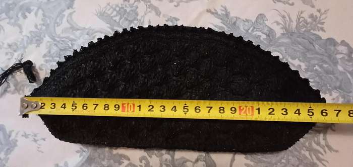 Vintage 1940s Black Evening Bag with YKK Zipper  Stunning Condition