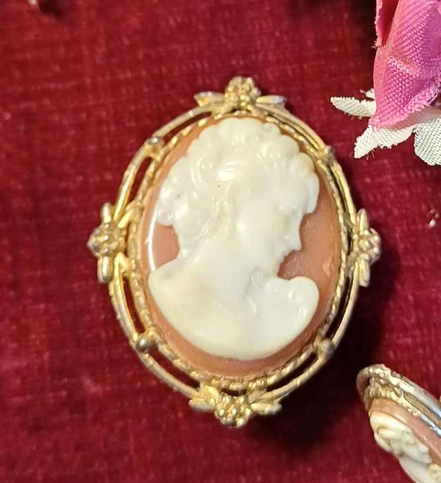 Vintage Costume Jewelry  | 02 |  CAMEO AND EARINGS
