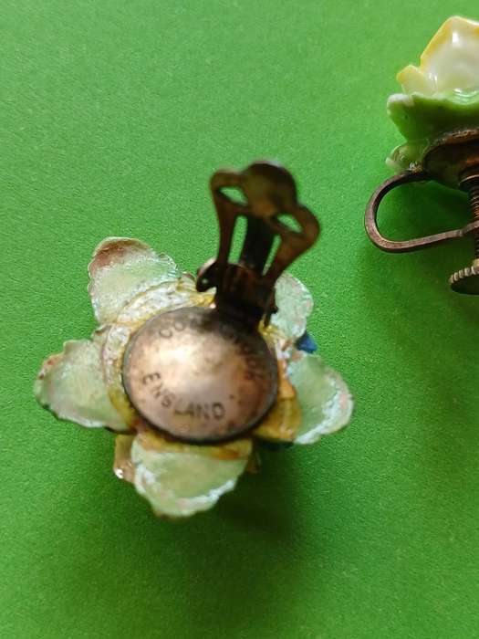 Vintage Bone China Floral Earring Sets Coalbrook, Made in England| 18 |