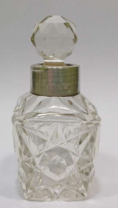 Unusual Silver Mounted Match Striker & Perfume Bottle