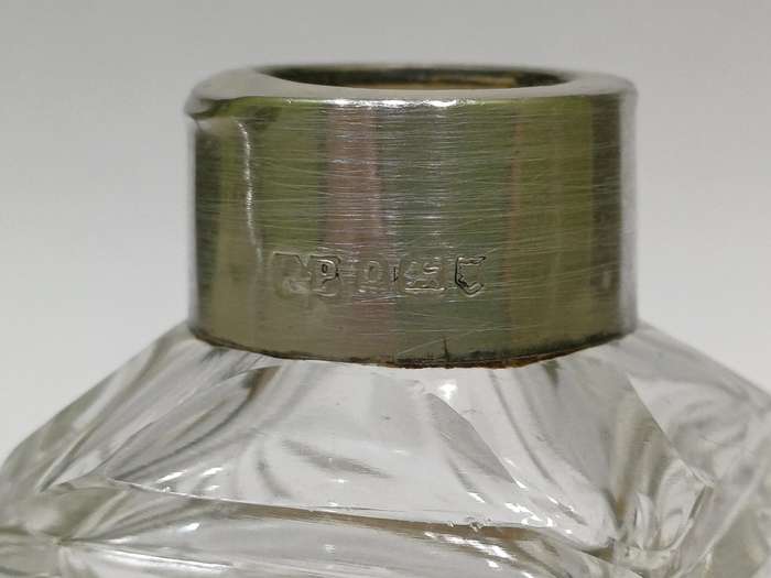 Unusual Silver Mounted Match Striker & Perfume Bottle