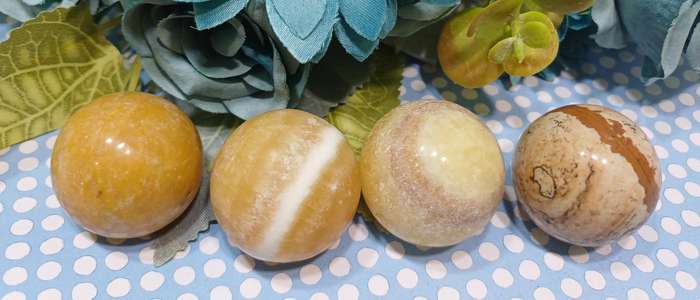 Set of 4 Crystal Stone Spheres  Elemental Orbs of Energy  | 35 |