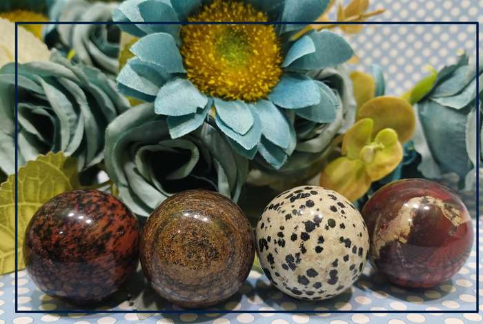 Set of 4 Crystal Stone Spheres  Elemental Orbs of Energy  | 36 |