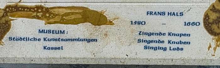 Vintage Delfts Blauw Holland Ceramic Tile in Frame