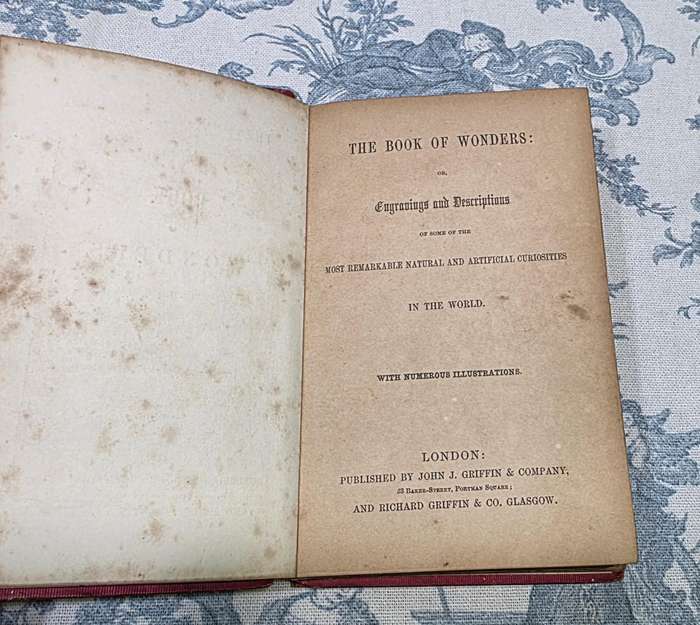 Book of Wonders | London | John J. Griffin & Co and R Griffin and Co. Glasgow