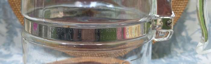 Vintage Pyrex Coffee Jug | Glass & Stainless Steel with Lid