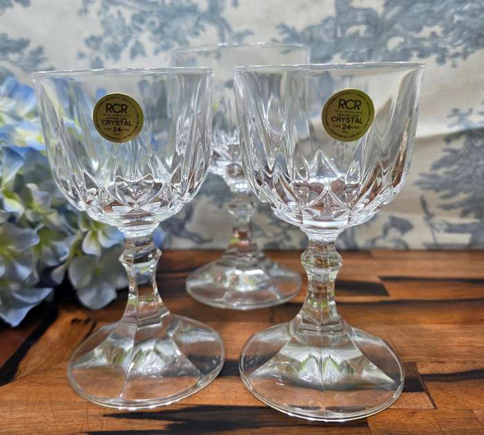 RCR Royal Crystal Rock 24% Lead Crystal Glasses | SET OF 3 |