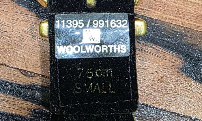 Woolworths Ladies Black & Gold Belt