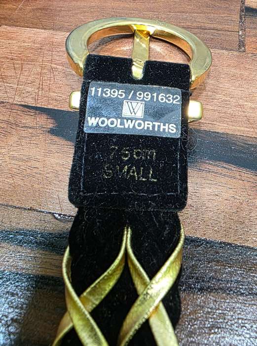Woolworths Ladies Black & Gold Belt