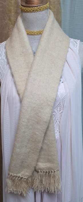 Soft Tan Winter Scarf with Tassels
