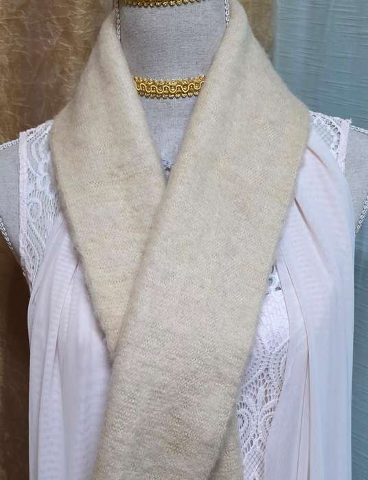 Soft Tan Winter Scarf with Tassels