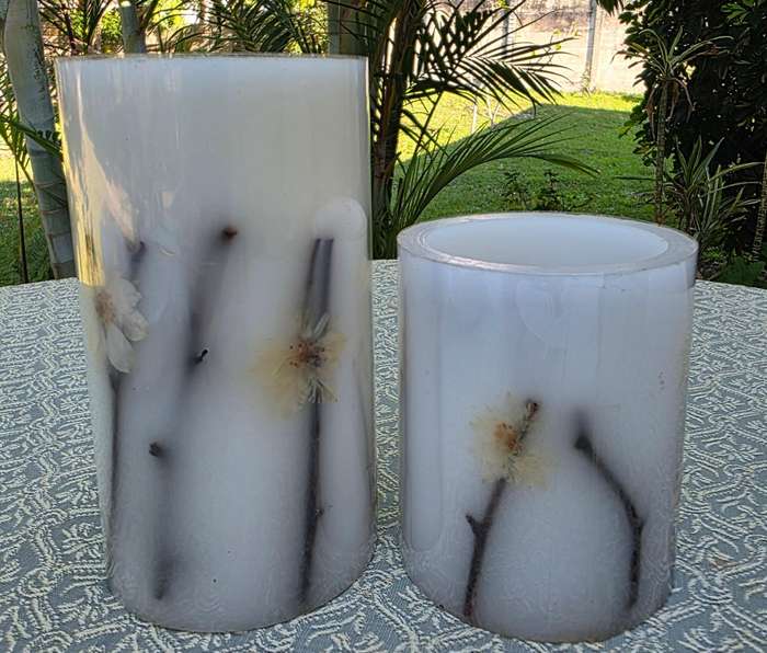 TWO BATTERY CANDLES | DECOR | HOME | BATTERIES NOT INCLUDED |