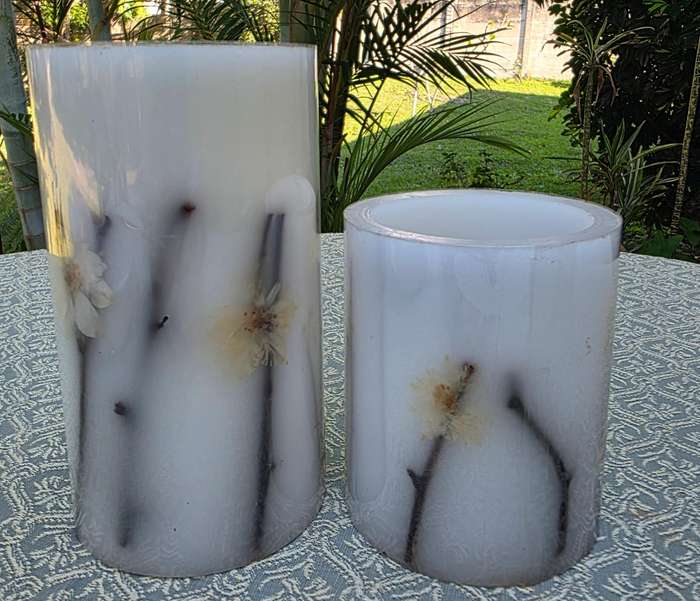 TWO BATTERY CANDLES | DECOR | HOME | BATTERIES NOT INCLUDED |