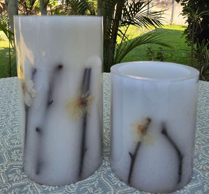 TWO BATTERY CANDLES | DECOR | HOME | BATTERIES NOT INCLUDED |