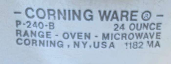 Set of 2 Vintage CorningWare Ovenproof Bowls  Made in the USA