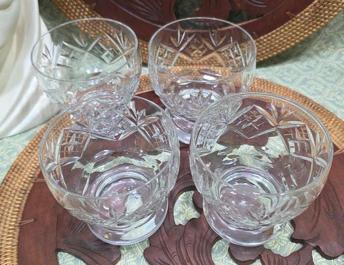 4 Webb Crystal Glasses