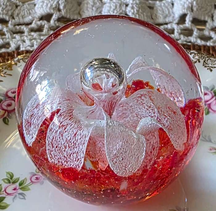 Vintage Blown Glass Paperweight