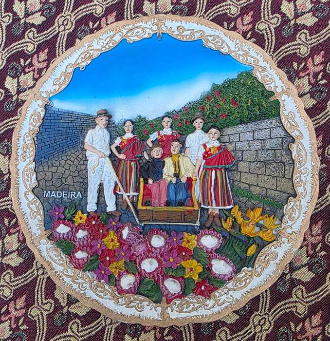Vintage Wall Plate with Decorative House Ornament
