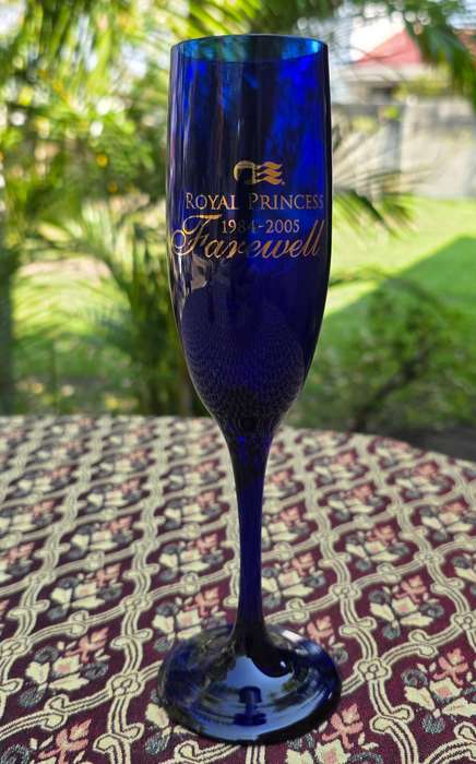 Cobalt Blue Champagne Flute Glass