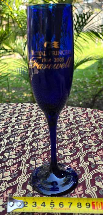 Cobalt Blue Champagne Flute Glass