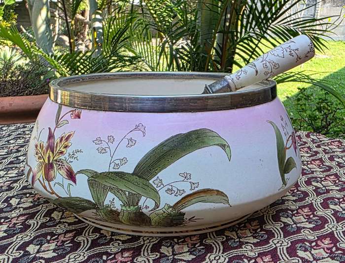 Vintage Salad Bowl with Spoon