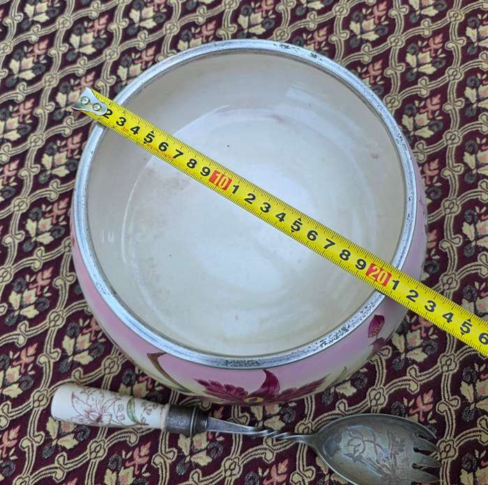 Vintage Salad Bowl with Spoon