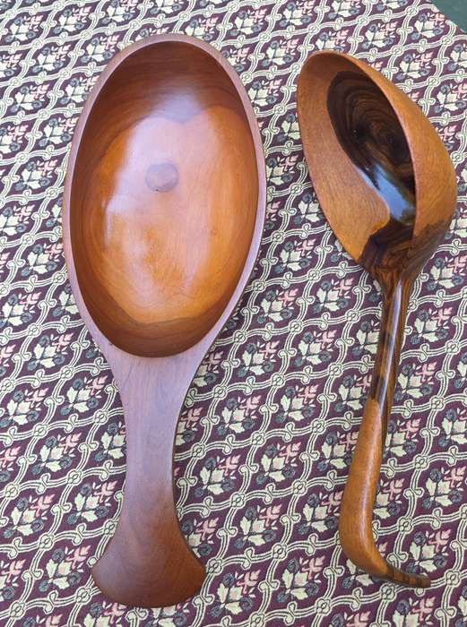 Two Huge Wooden Spoons